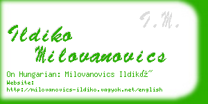 ildiko milovanovics business card